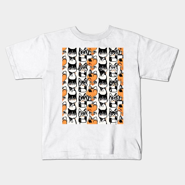 Moody Cat Kids T-Shirt by Bizaire